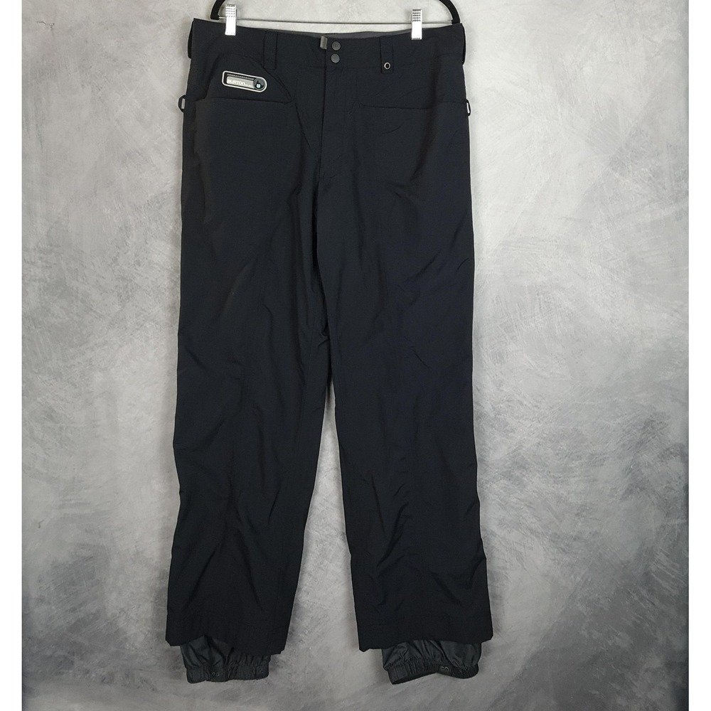 Burton Snowboard Snow Pants Mens XL Black Ski Nylon Shell Winter Pockets 37x32